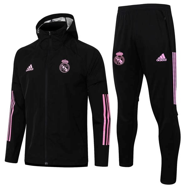 Windjacke Real Madrid Komplett Set 2020-21 Schwarz Pink